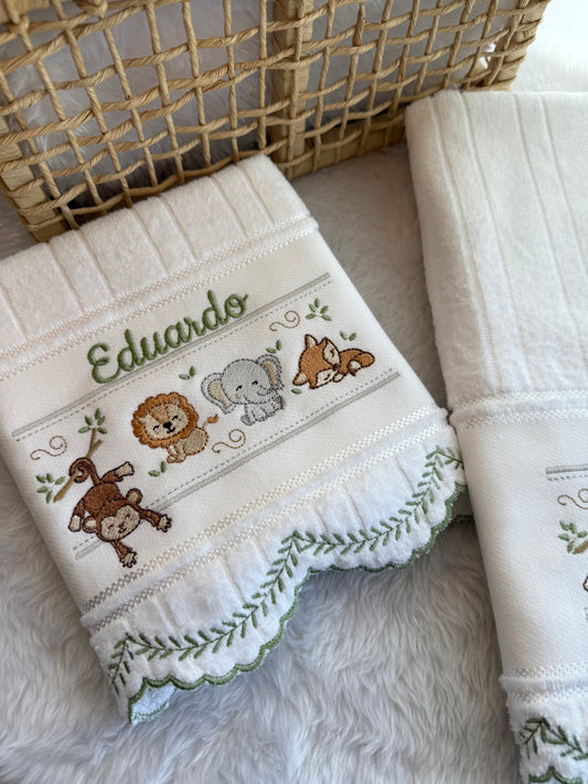 Kit de Toalhas Animais da Selva